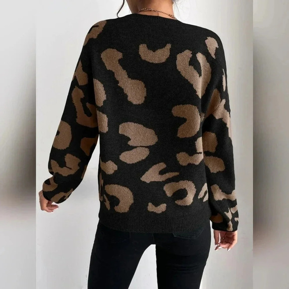 Drop Shoulder Fluffy Knit Sweater - Picture 5 of 7